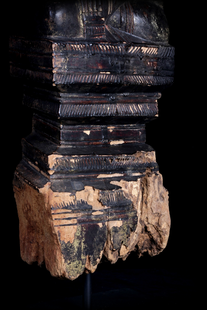 Extremely Rare 18C Wood Burmese Shan Buddha #A046